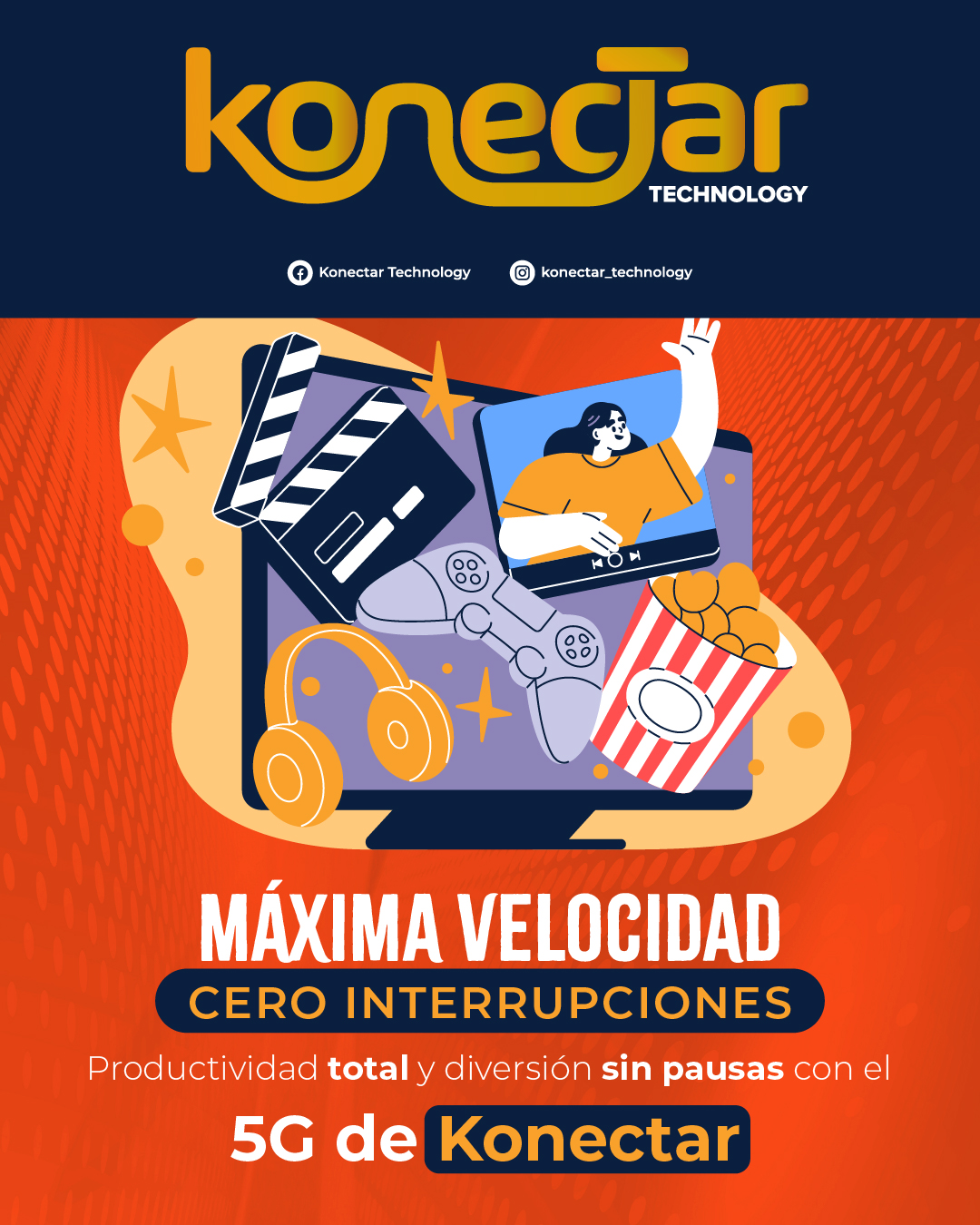 Máxima velocidad, cero interrupciones - 5G de Konectar